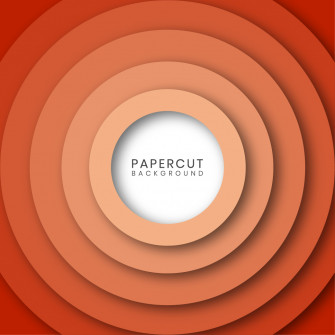 Round Geometric Paper cut Background