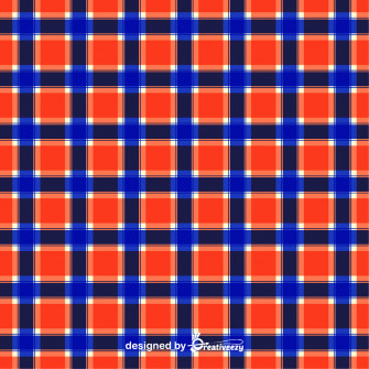 Blue Red Check Plaid Texture Seamless Vector Pattern