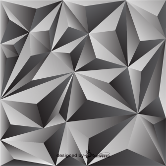 3d Silver facet low poly style illustration triangular background