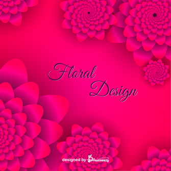 Abstract pink floral background design