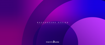 Abstract overlapping circles geometric background with purple gradient colors