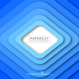 Blue Diamond Shape Papercut Background