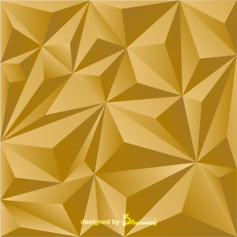 3d golden facets polygonal background