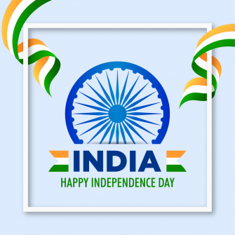 Indian Independence Day 15th August poster Design with Abstract Tri Color ribbon