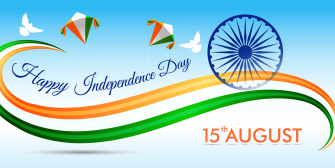 Wavy india flag design for independence day