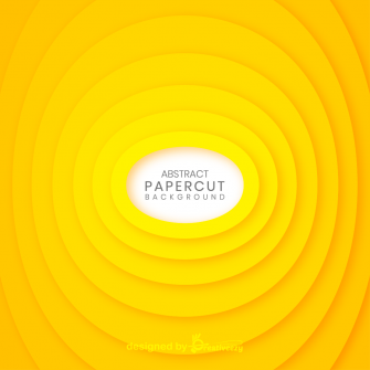 Oval Shape Papercut yellow overlapped Background