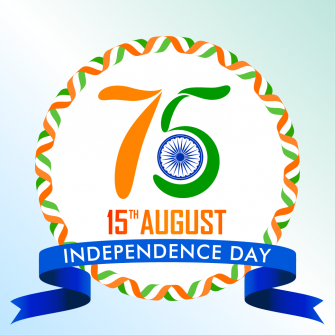 75 year Happy independence day India badge Vector Template Design Illustration design