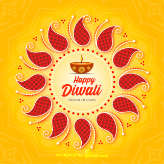Diwali Festival Celebration Rangoli Post design