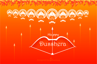 Vector illustration of Ravan for Dussehra festival of India