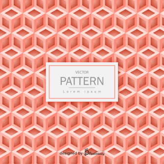 Hexagonal box Seamless pattern orange peach 3d background design