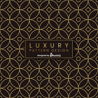 Golden art deco simple seamless pattern with round shapes brown and gold colors. Royal Geom