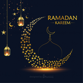 Shinning Ramadan Kareem, Ramzan Eid Invite Social Media Post Elegant festival card