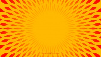 Retro sunburst orange gradient rays on yellow background. Optical illusion