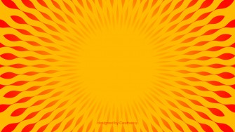 Retro sunburst orange gradient rays on yellow background. Optical illusion