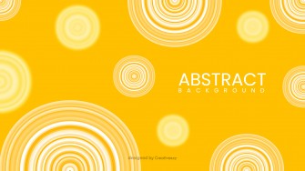 Yellow ripples and circles spring abstract geometric background