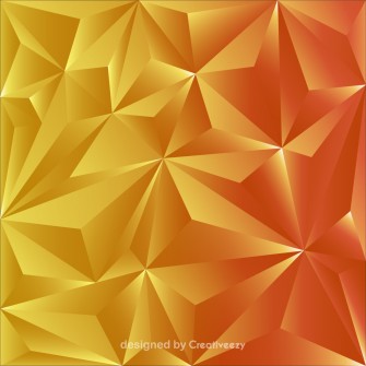 3d golden and copper facets polygons background free vector
