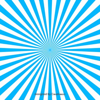 Blue and white sunburst background. sky blue stripe design free vector