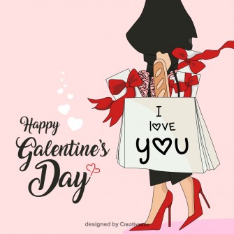 Happy galentines day women illustration vector artwork