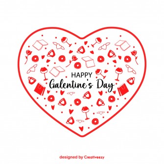 Happy galentines day cute illustration vector artwork