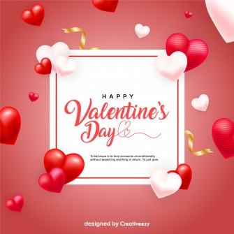 Valentines day colorful hearts white card pink vector design