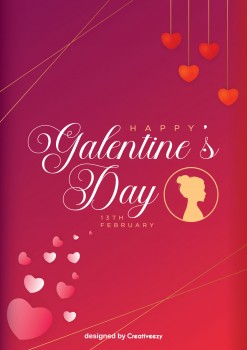 Elegant Galentine's Day Wishes with Sparkling Red Wine and Hearts